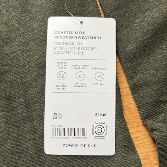NWT Athleta Coaster Luxe Recovery Sweatshirt - Picture 4 of 5